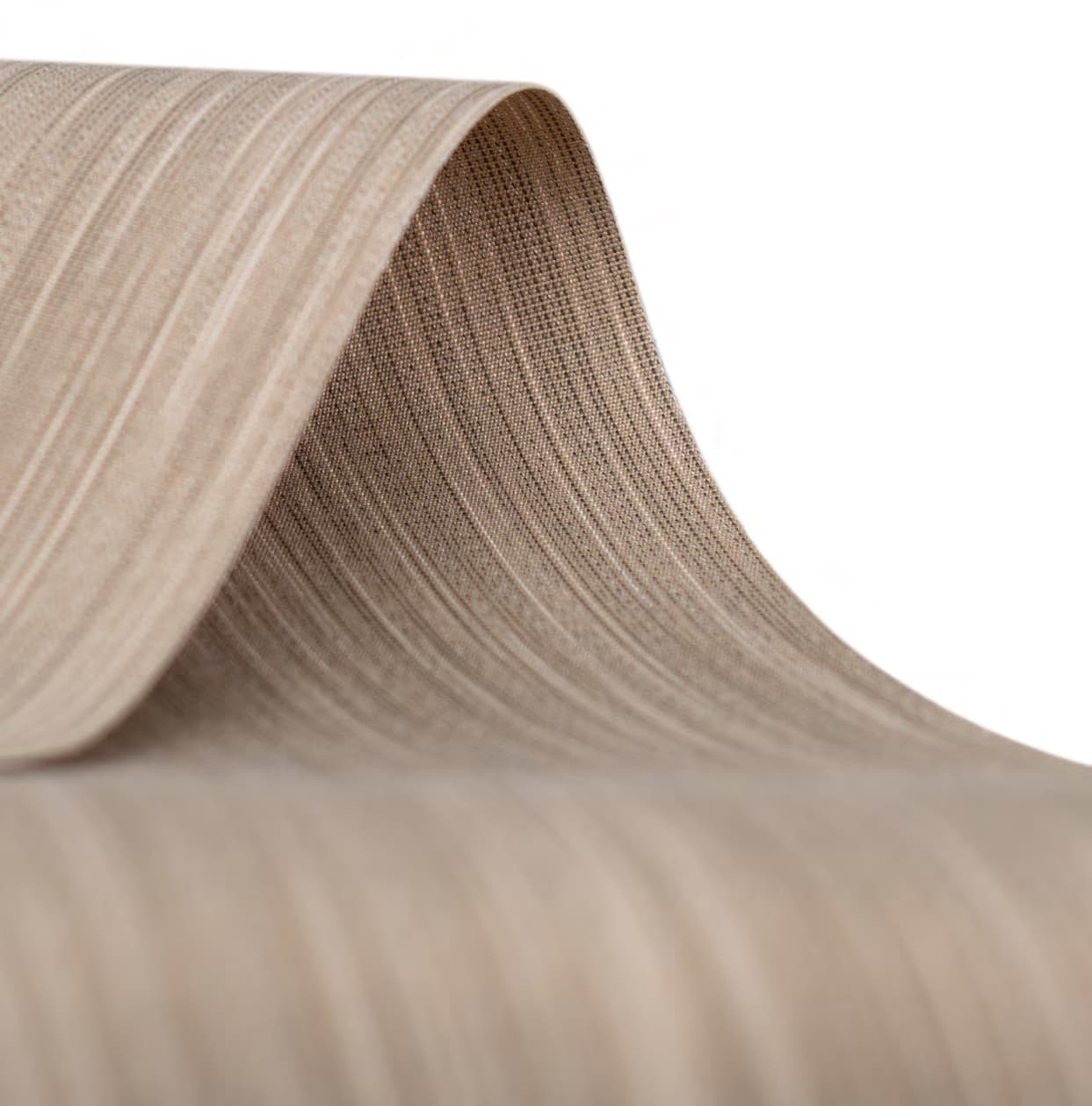 Detalj markisväv beige med färgskiftningar i väven