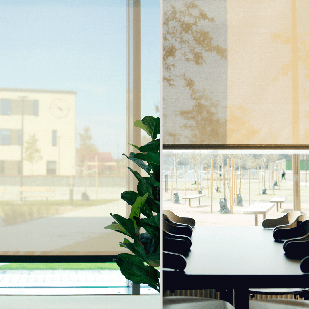 Solskydd rullgardiner screen skola matsal