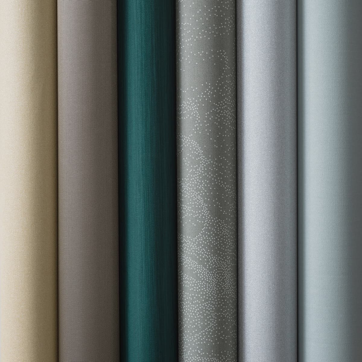 Vävar färger mönster texturer struktur rullar solskyddsväv Rullar väv solskydd detalj olika färger textur inspiration