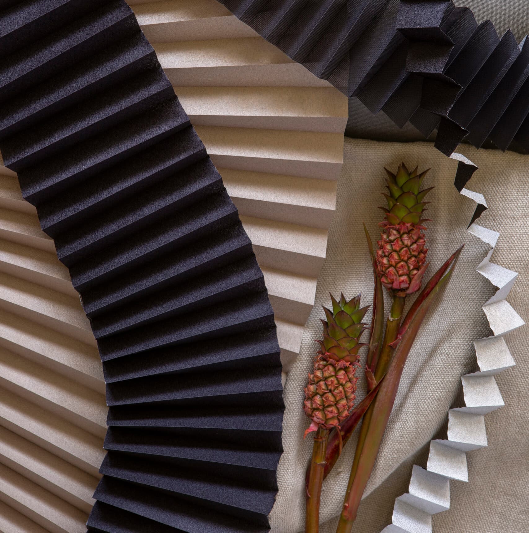 Veckade plissévävar